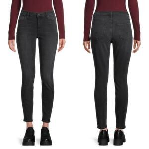 Hudson Natalie Jeans Mid Rise super Skinny Ankle Denim Cay Black NWT Size 30